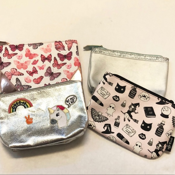 ipsy Handbags - *Bundle lot 4 make up bags Ipsy & unicorn